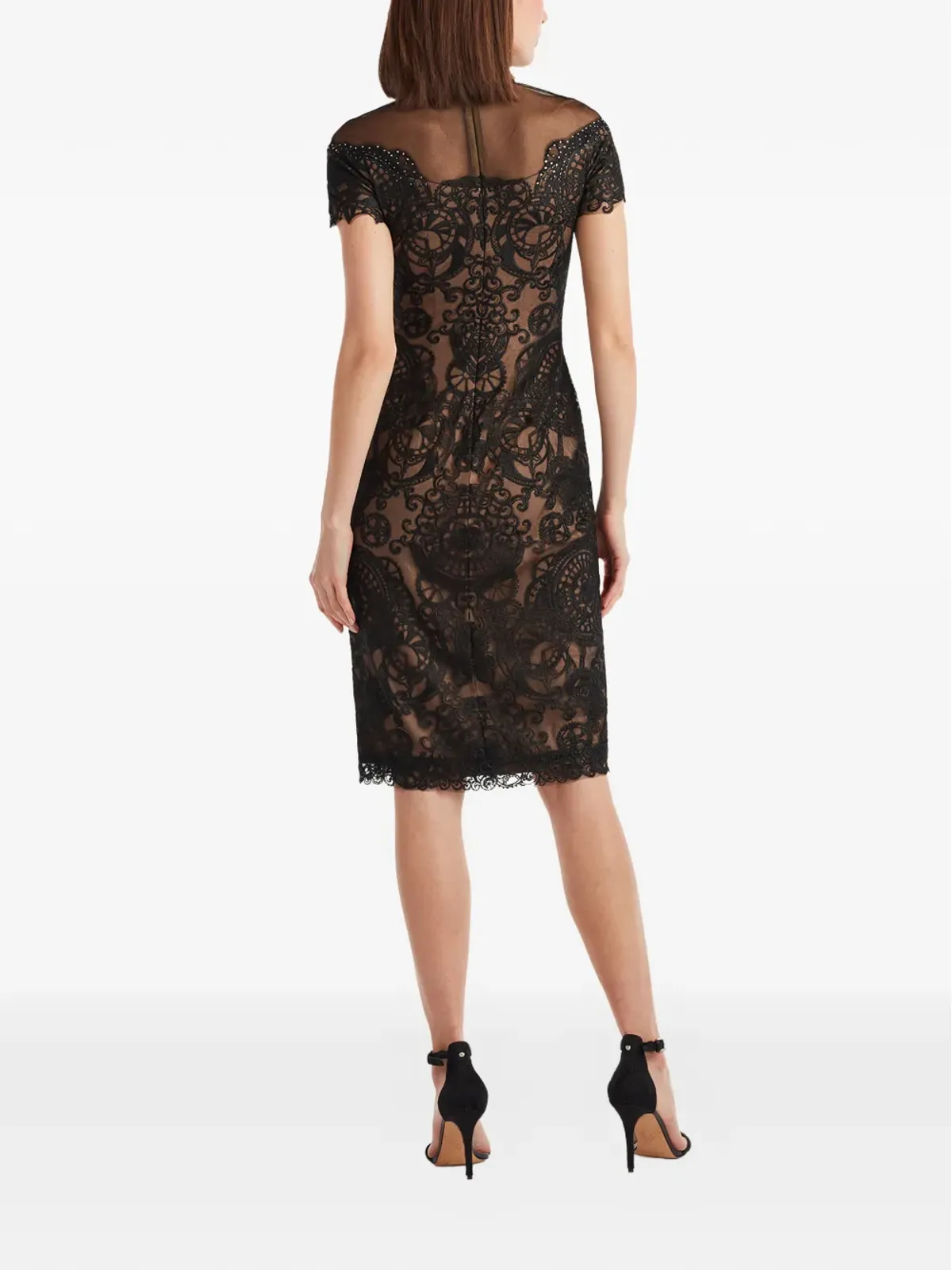 Tadashi Shoji レース装飾ミディドレス - 画像3