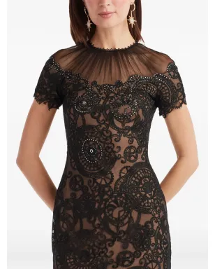Tadashi Shoji レース装飾ミディドレス - サムネイル4