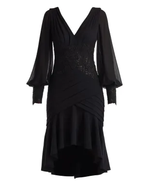 Tadashi Shoji スパンコールレース ミディドレス ブラック - サムネイル1