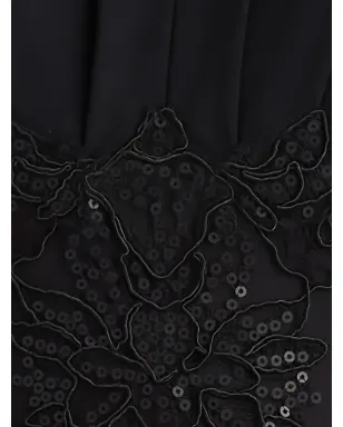 Tadashi Shoji スパンコールレース ミディドレス ブラック - サムネイル5