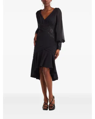 Tadashi Shoji スパンコールレース ミディドレス ブラック - サムネイル2