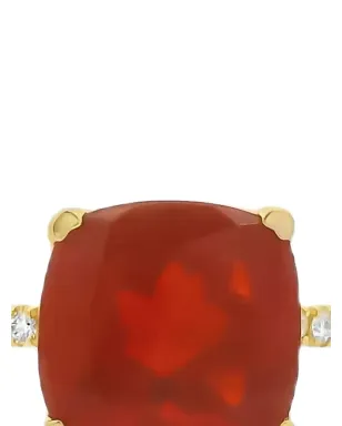 Lisa Nik 18K イエローゴールド ダイヤモンドとオパールのリング - サムネイル2