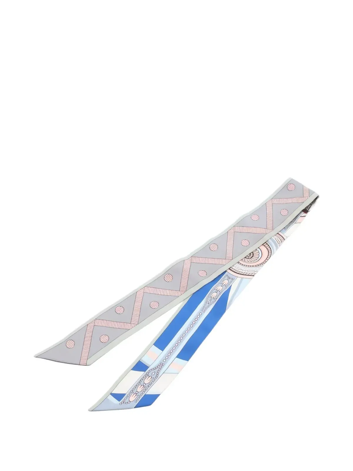 Hermès ビンテージ Balade en Berline スカーフ グレー - 画像2