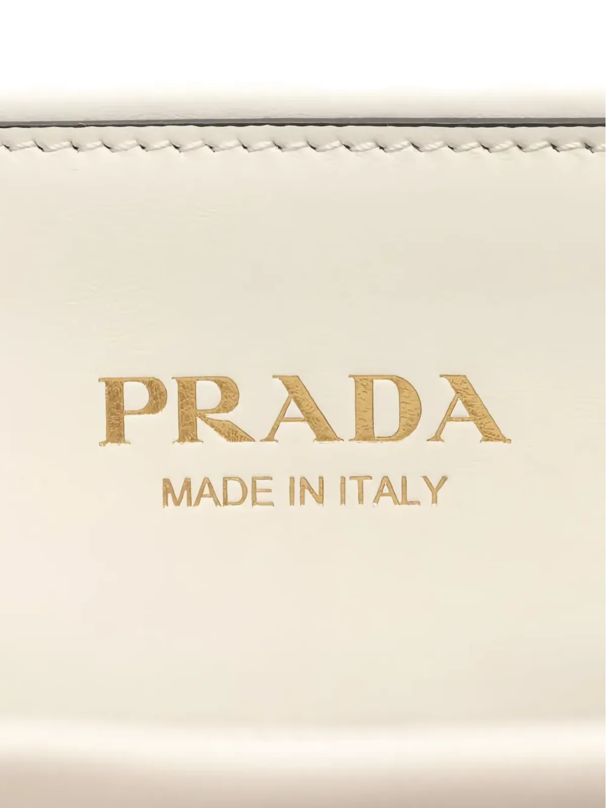 Prada ビンテージ 2010年代 トップステッチシンボル レザー トートバッグ - ホワイト - 画像3
