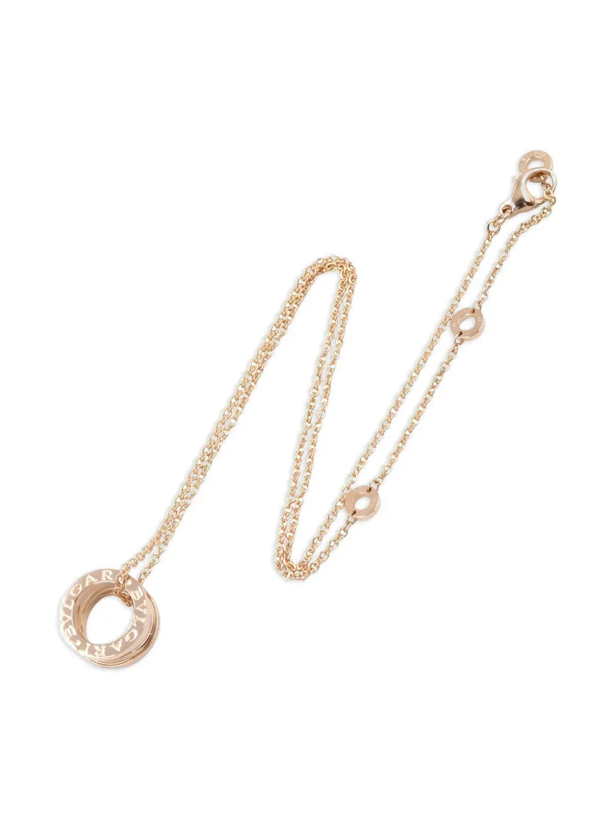 Bvlgari ビンテージ 2010年代 18K ローズゴールド B-zero1 B セラミック ネックレス - 画像1