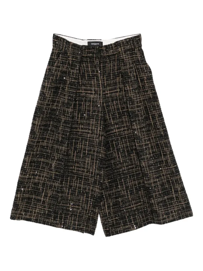 Rochas Rochas チェック柄スパンコール付きパンツ（ブラック）の商品画像