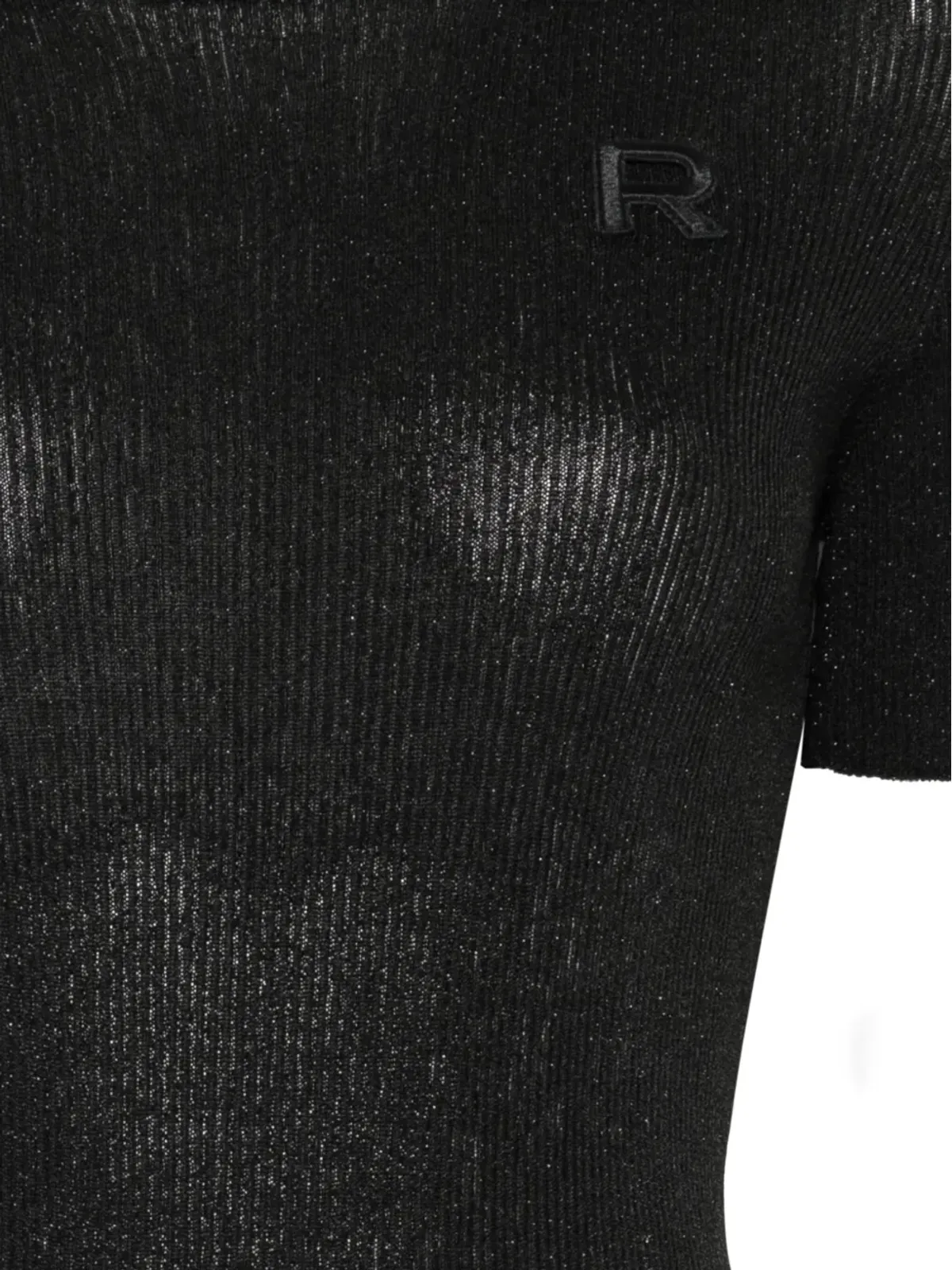 Rochas ロゴアップリケ付きニットTシャツ - 画像3