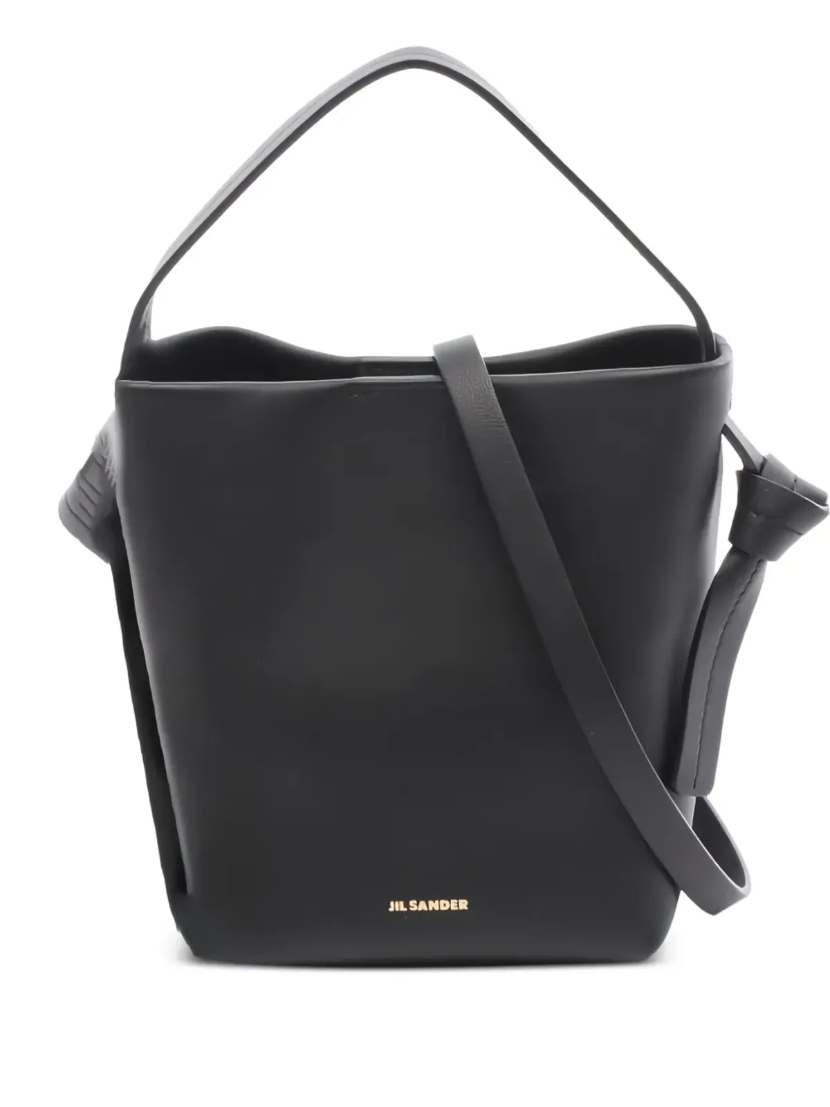 Jil Sander Pre-Owned 2020s ノットハンドル レザー トートバッグ - ブラック - 画像1