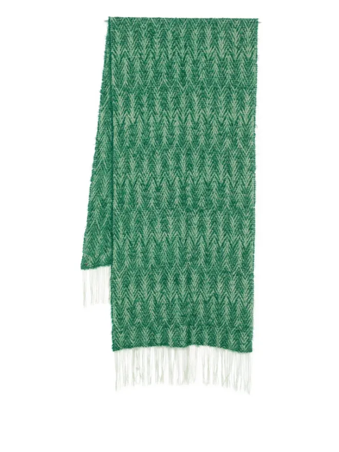 Dries Van Noten Pre-Owned Dries Van Noten Pre-Owned ヘリンボーン柄スカーフの商品画像