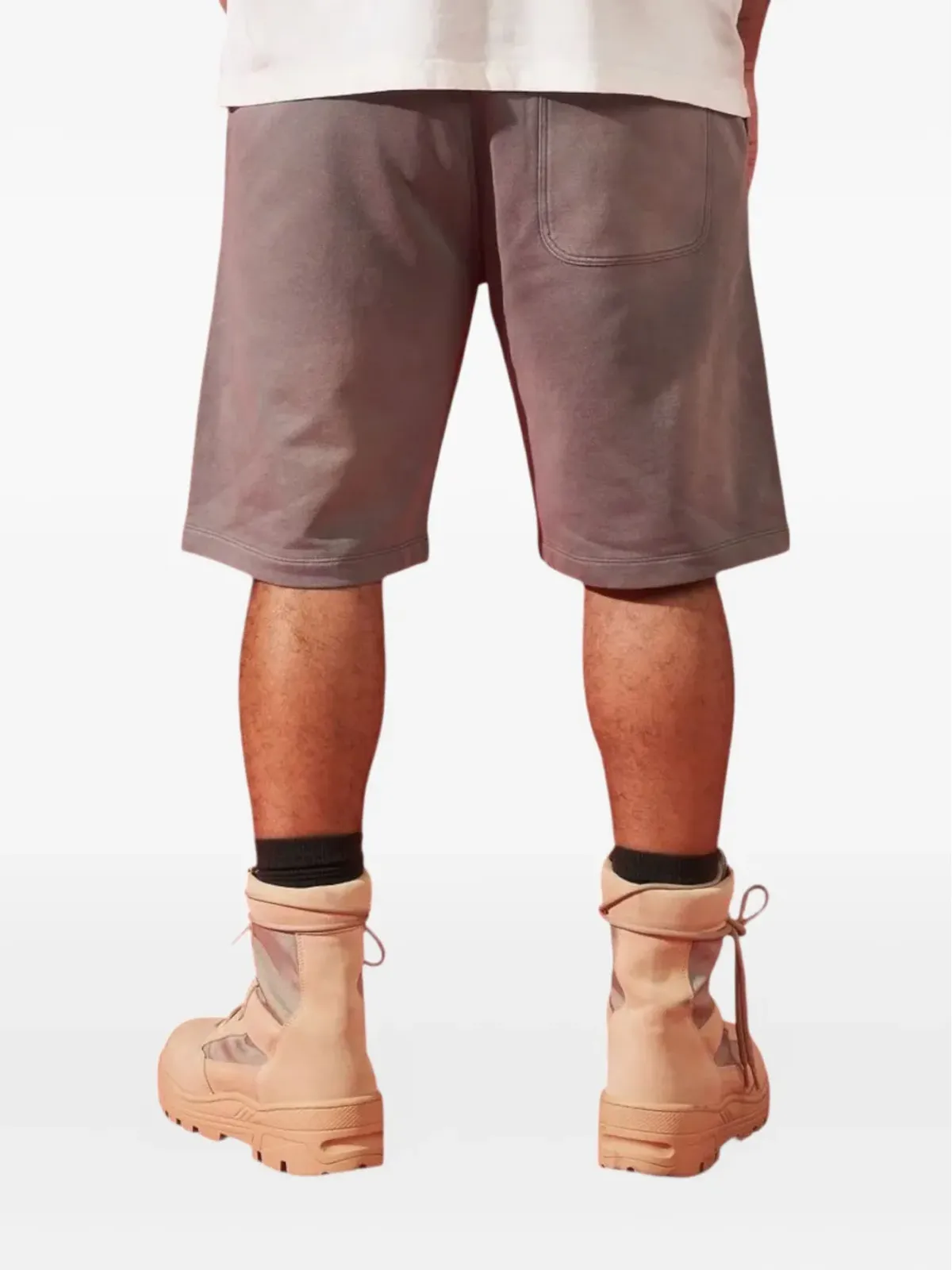 duaa Effort embellished drawstring track shorts - Grey - 画像4