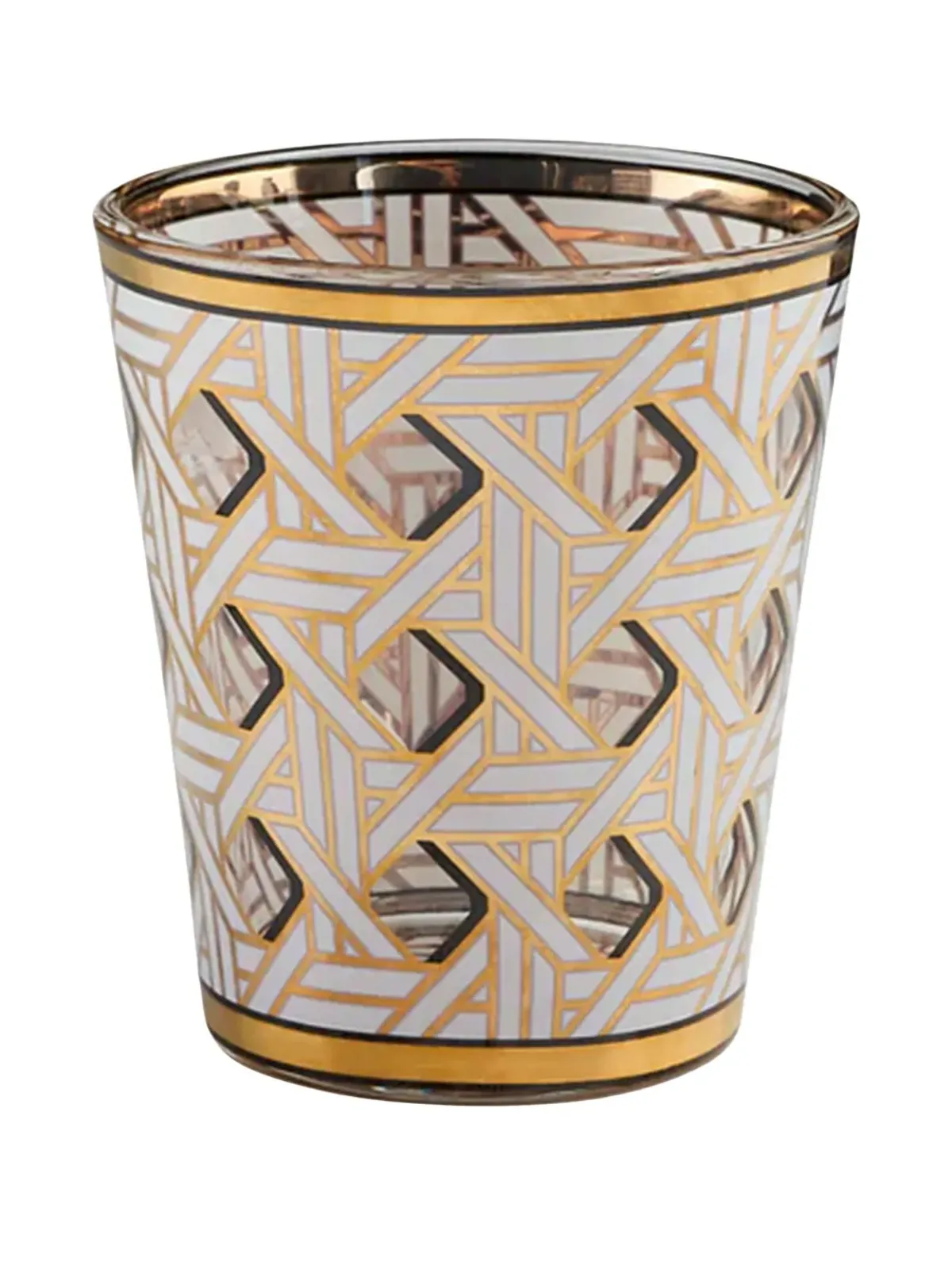 Jonathan Adler 幾何学模様のグラス（4個セット） - ゴールド - 画像2