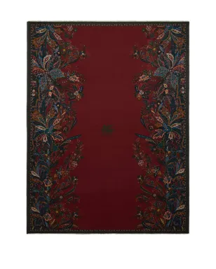 ETRO HOME ペガソ 花柄モチーフ ブランケット - レッド - サムネイル2