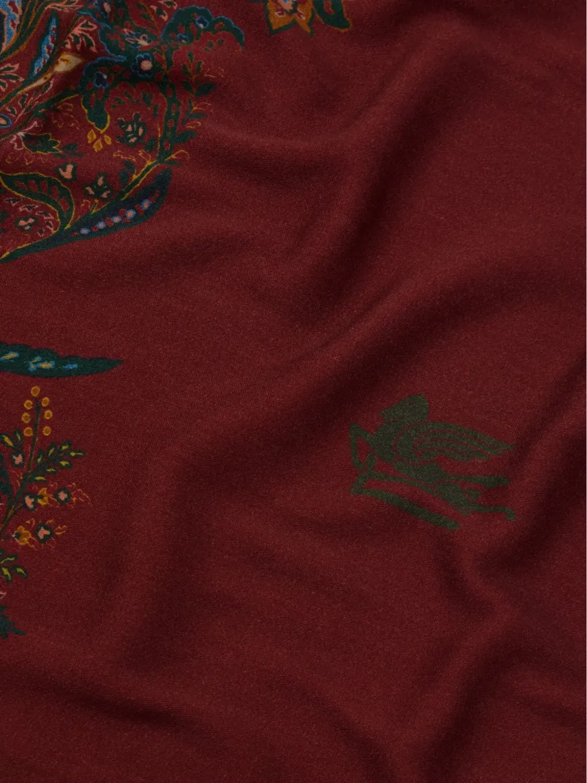 ETRO HOME ペガソ 花柄モチーフ ブランケット - レッド - 画像3