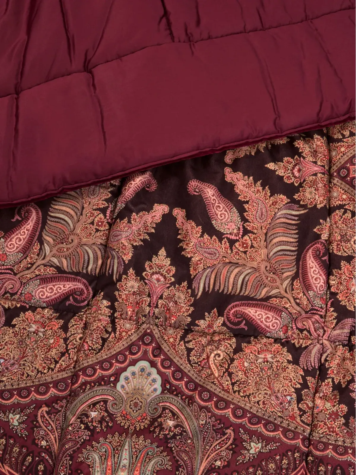 ETRO HOME leafy-motif quilt - Red - 画像3