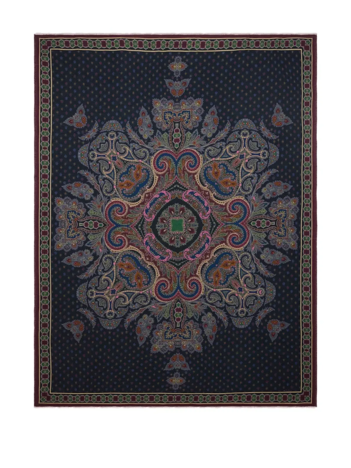 ETRO HOME 置きプリント ウールブランケット - ブルー - 画像2