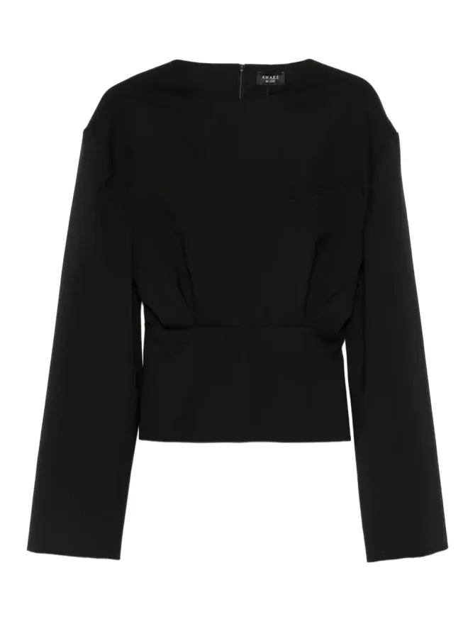 A.W.A.K.E. MODE A.W.A.K.E. Mode round-neck top - Blackの商品画像