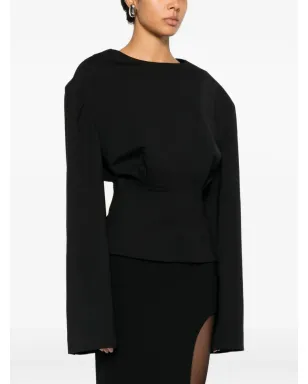 A.W.A.K.E. Mode round-neck top - Black - サムネイル3
