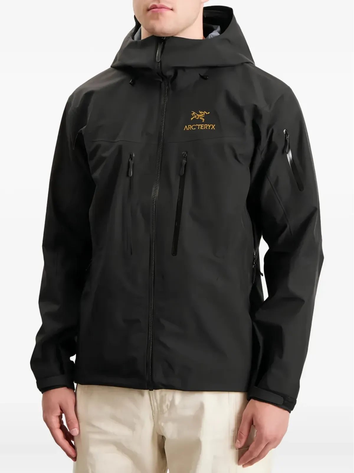 Arc'teryx アルファ SV フード付きジップアップジャケット ブラック - 画像4