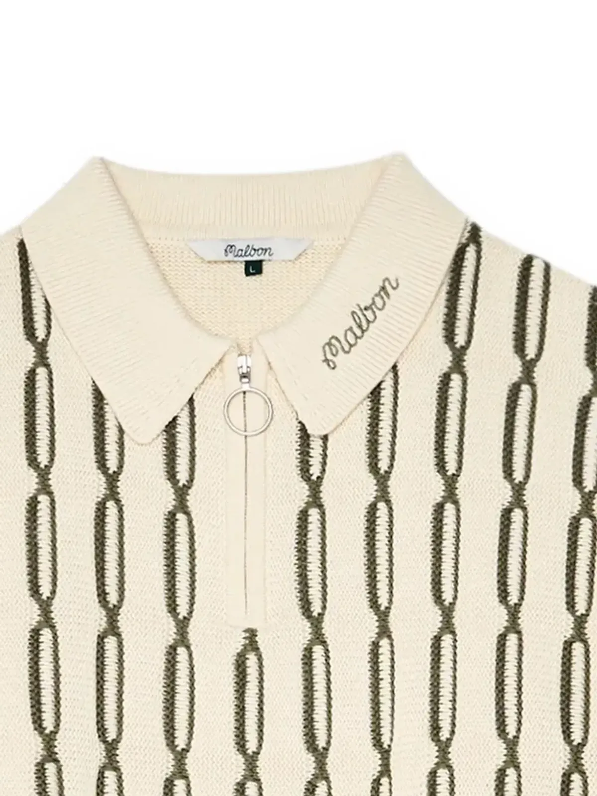Malbon Golf ジップポロセーター - 画像2
