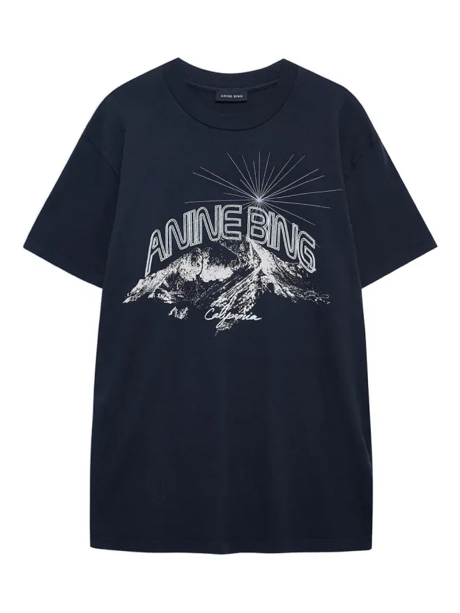 ANINE BING ANINE BING The walker クルーネック Tシャツ - Blueの商品画像