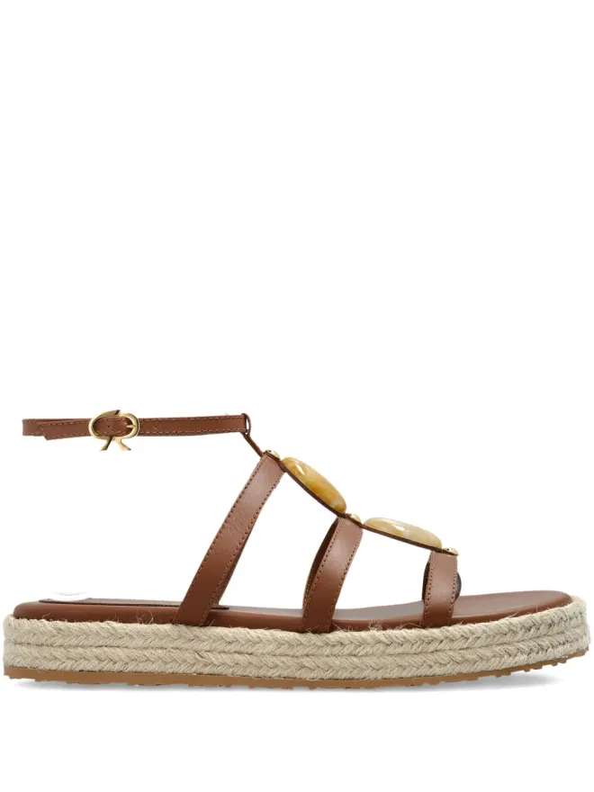 Gianvito Rossi Gianvito Rossi 35mmストーン装飾エスパドリーユ ブラウンの商品画像