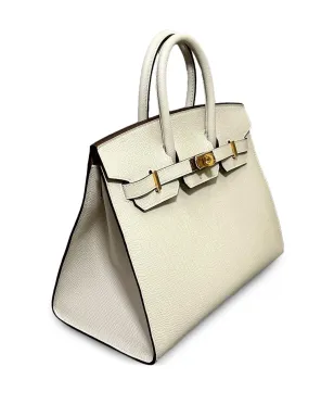 Hermès ビンテージ 2022 クレイ系とゴールドの Birkin Sellier 25 エプソム ゴールド金具 ハンドバッグ - ニュートラル - サムネイル2