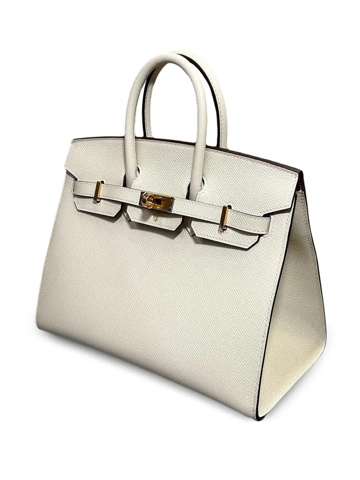 Hermès ビンテージ 2022 クレイ系とゴールドの Birkin Sellier 25 エプソム ゴールド金具 ハンドバッグ - ニュートラル - 画像3