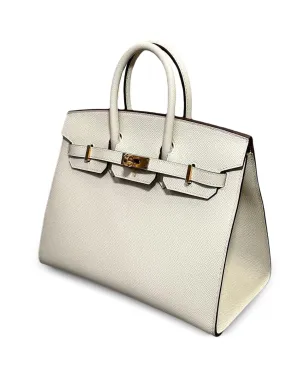 Hermès ビンテージ 2022 クレイ系とゴールドの Birkin Sellier 25 エプソム ゴールド金具 ハンドバッグ - ニュートラル - サムネイル3