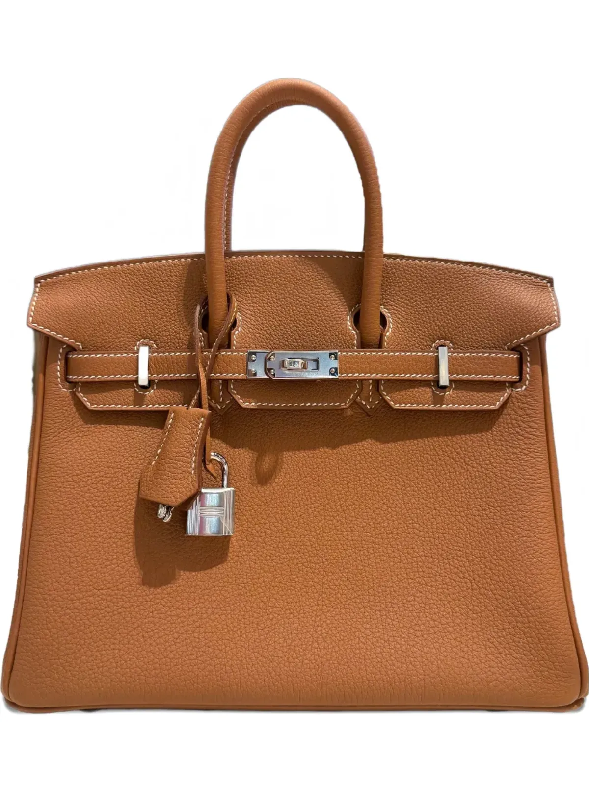 Hermès ビンテージ 2025 Birkin 25 トゴ レザー ハンドバッグ パラジウム金具 - ブラウン - 画像3