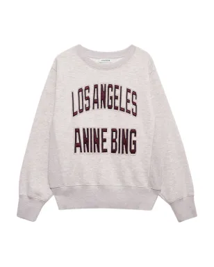 ANINE BING Harry ロングスリーブ クロップド スウェットシャツ - グレー - サムネイル1