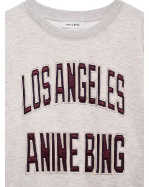 ANINE BING Harry ロングスリーブ クロップド スウェットシャツ - グレー - サムネイル5