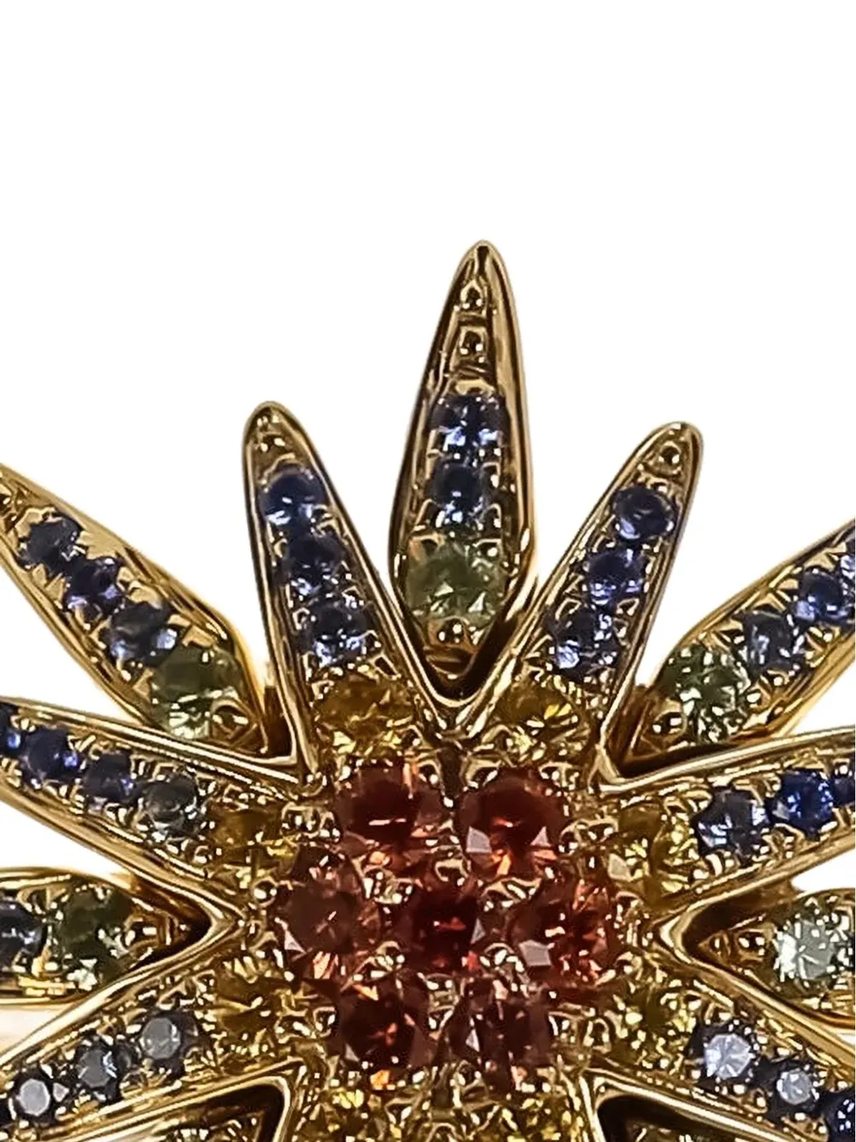 Lisa Nik 18kt イエローゴールド マルチ・スター・サファイア リング - 画像2
