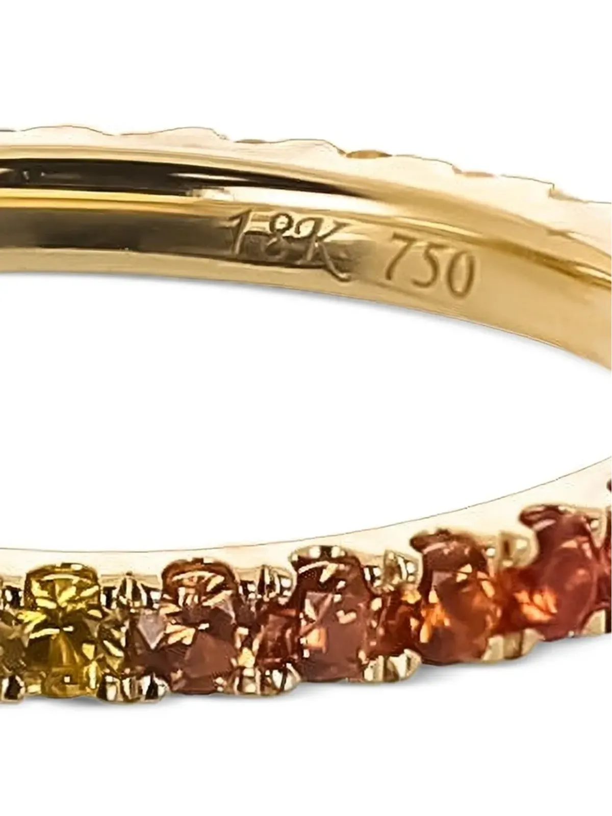 Lisa Nik 18kt イエローゴールド グラデーションサファイア リング - 画像2