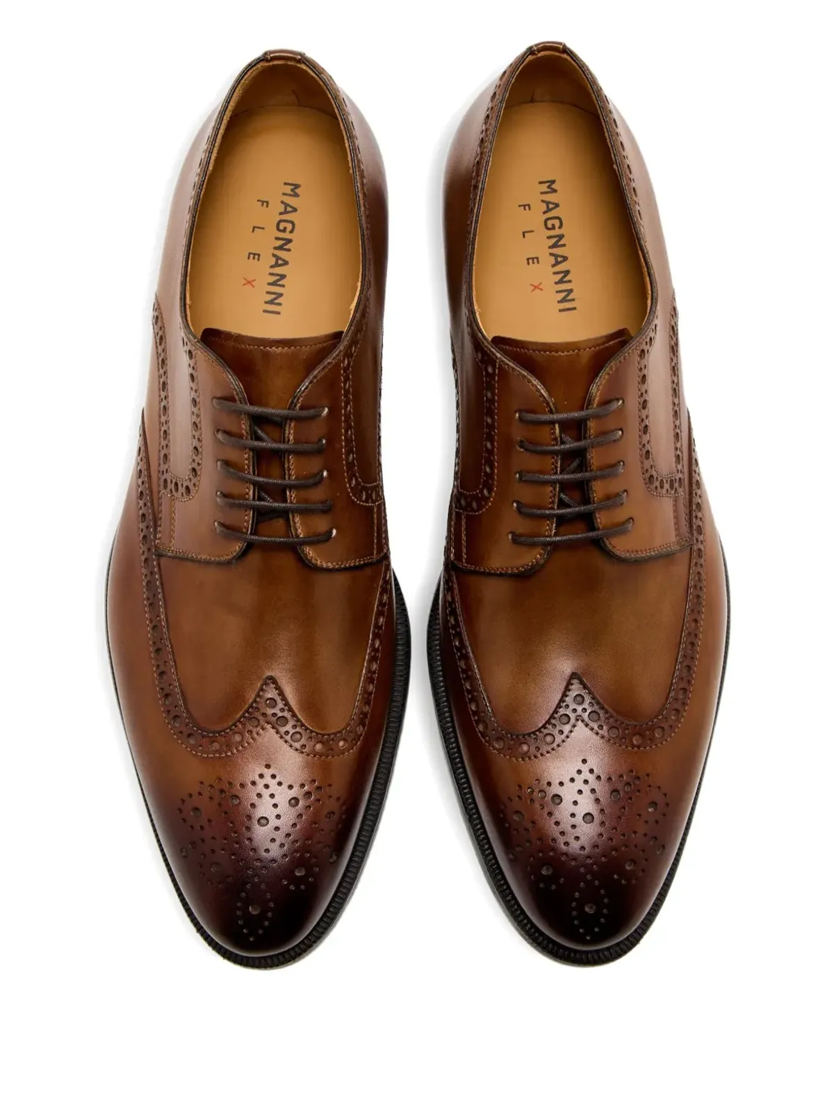 Magnanni パンチング装飾ダービーシューズ - ブラウン - 画像2