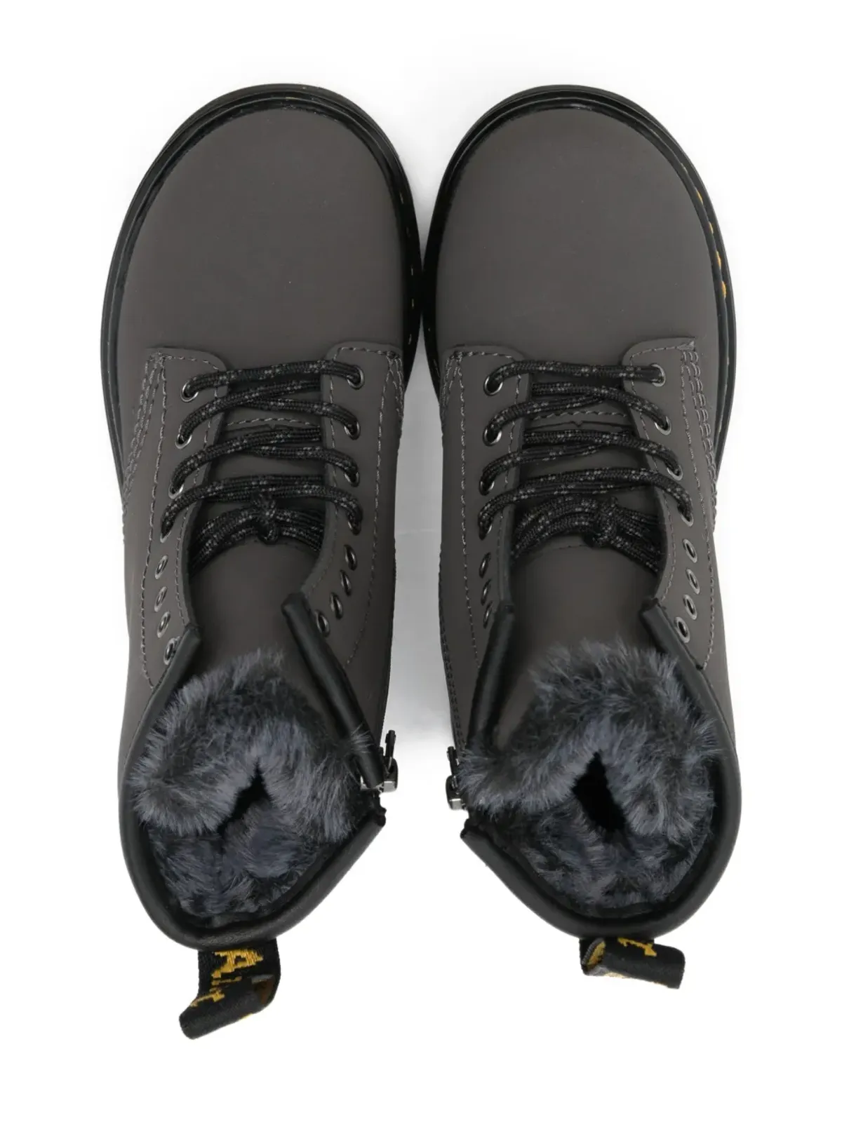Dr. Martens Kids レザー レースアップ ブーツ - 画像3