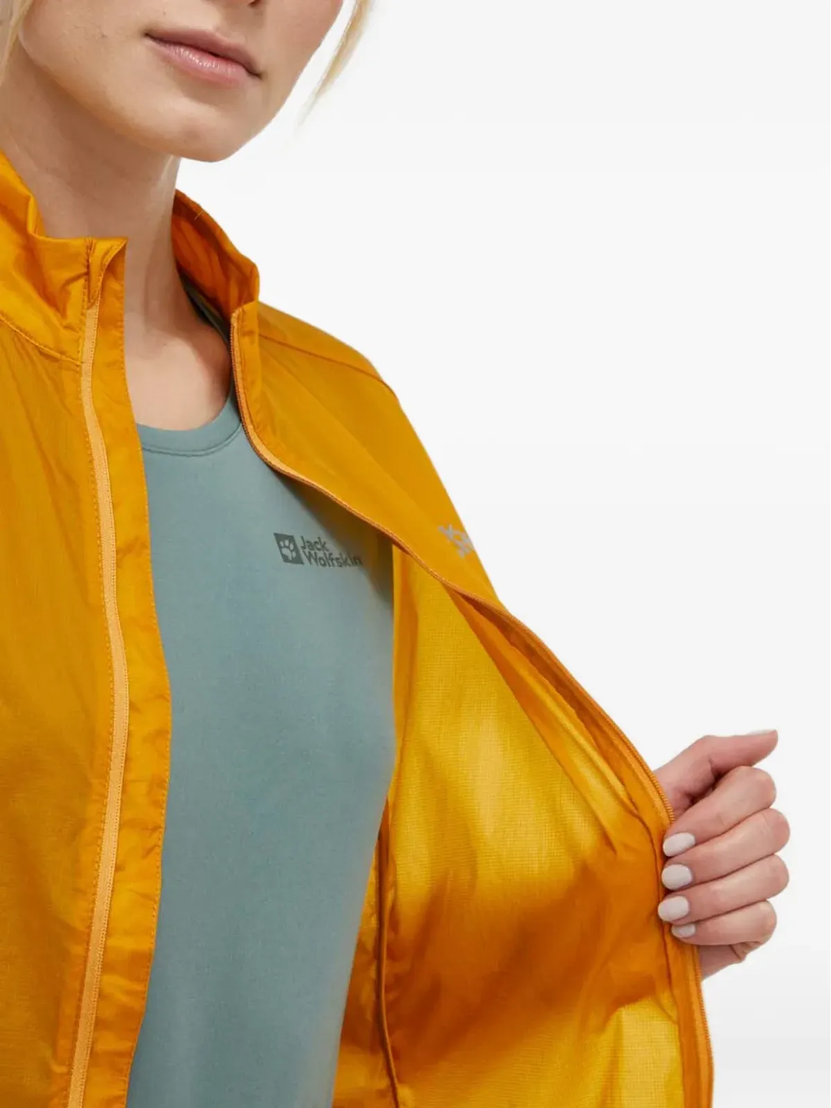 JACK WOLFSKIN Gravex Wind ジップファスナー付き パフォーマンスジャケット - 画像4