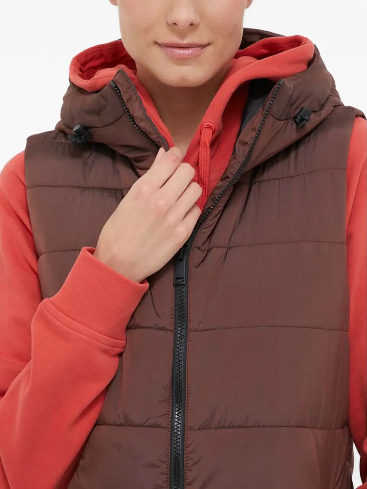 JACK WOLFSKIN hooded padded coat - Brown - 画像4