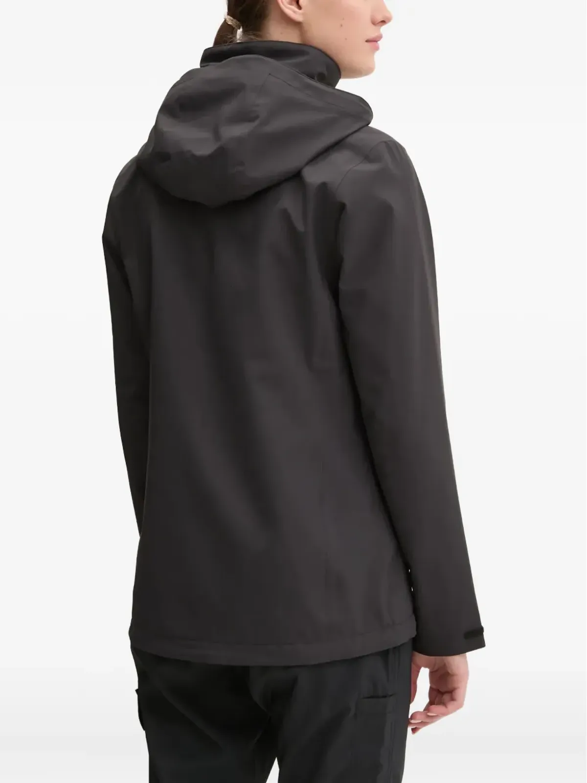 JACK WOLFSKIN Trailtime 2L ロゴ フード付きパフォーマンスジャケット ブラック - 画像3