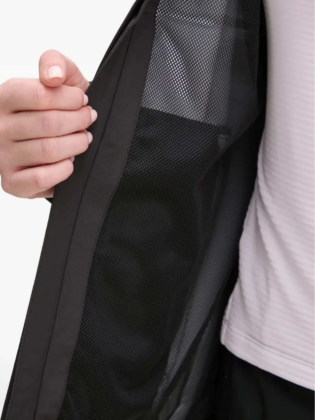JACK WOLFSKIN Trailtime 2L ロゴ フード付きパフォーマンスジャケット ブラック - 画像4