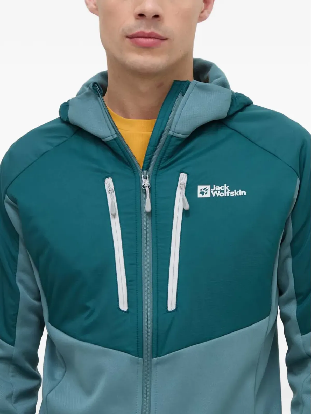 JACK WOLFSKIN フード付きジップファスナーのパフォーマンスジャケット - 画像5