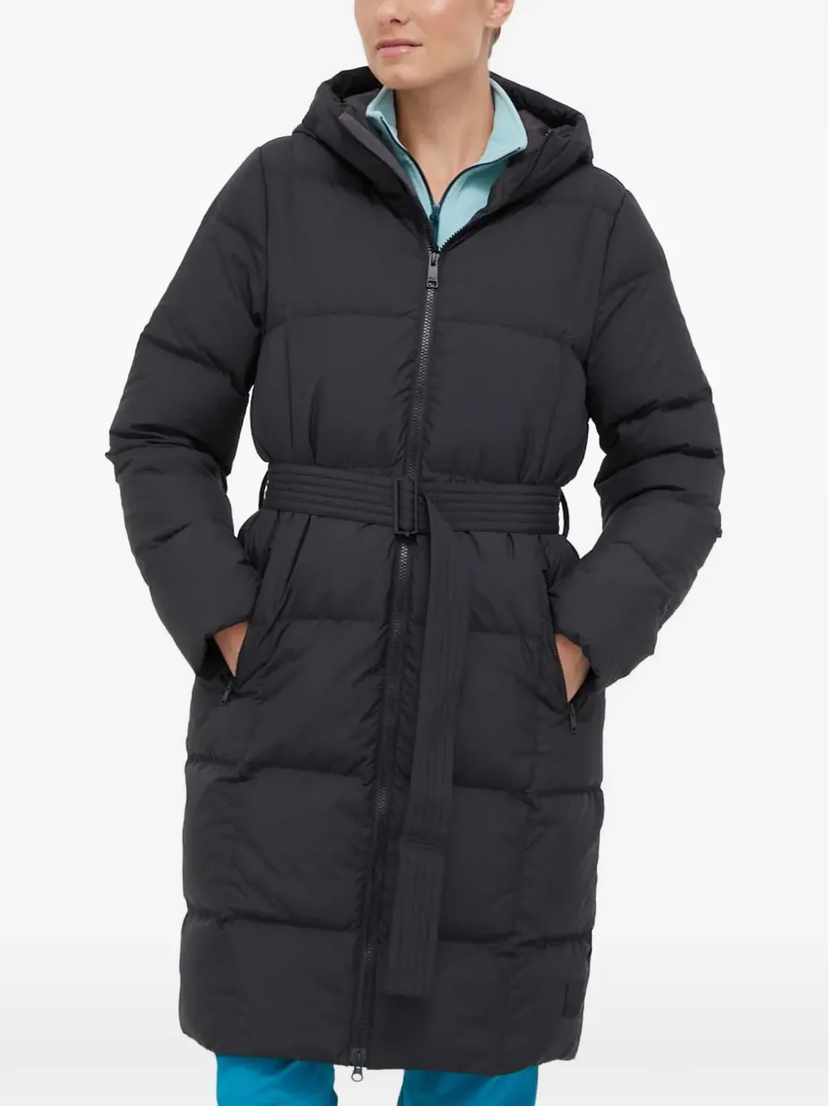 JACK WOLFSKIN フローズンレイク フード付きベルトコート - 画像1