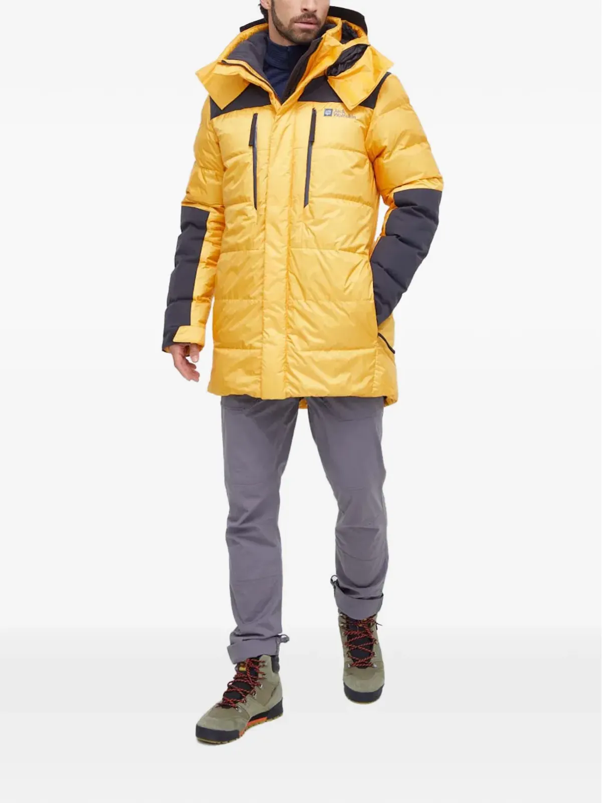 JACK WOLFSKIN 1995 Series フード付きキルティングジャケット - イエロー - 画像2