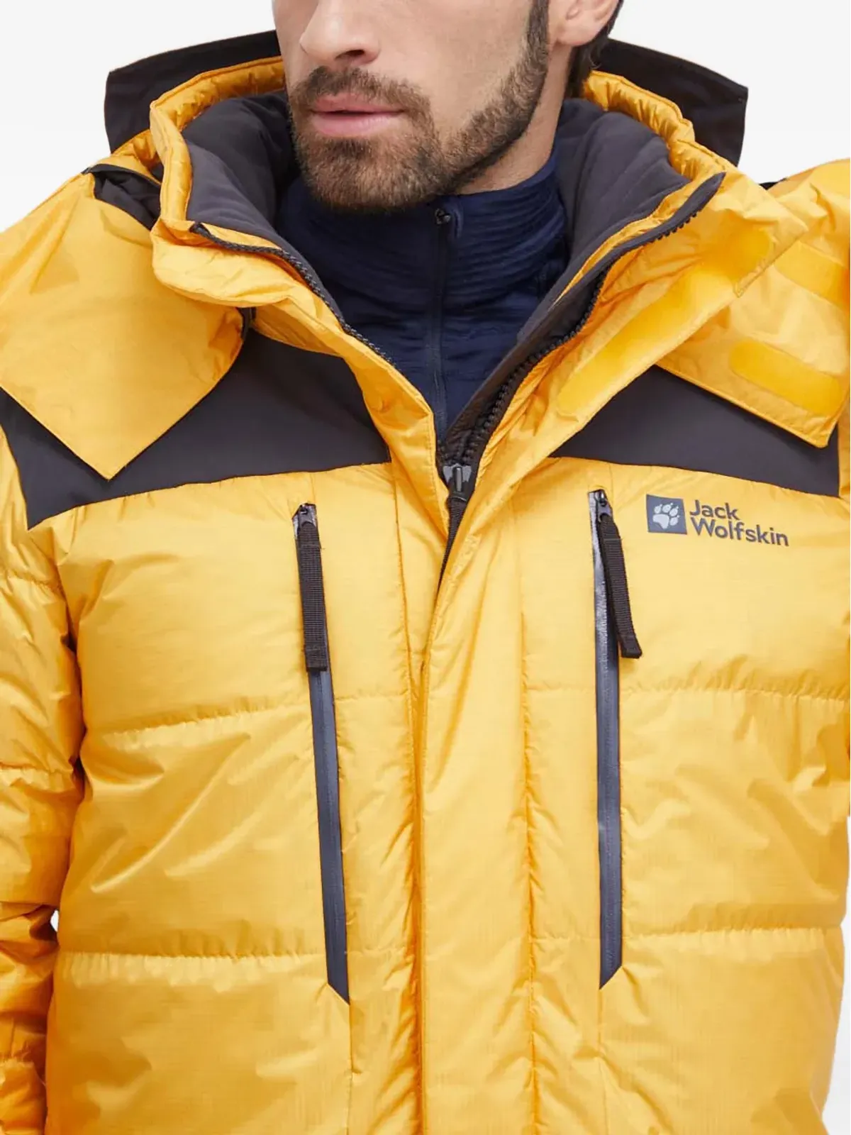 JACK WOLFSKIN 1995 Series フード付きキルティングジャケット - イエロー - 画像4
