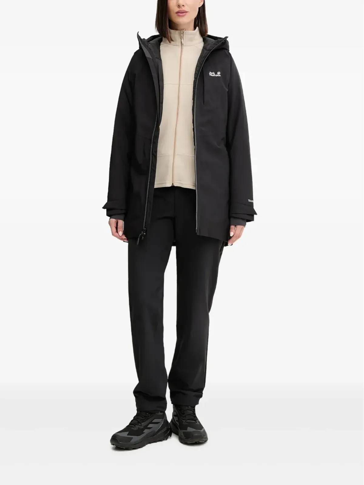 JACK WOLFSKIN ジップ付きフード搭載のパフォーマンスジャケット - 画像2