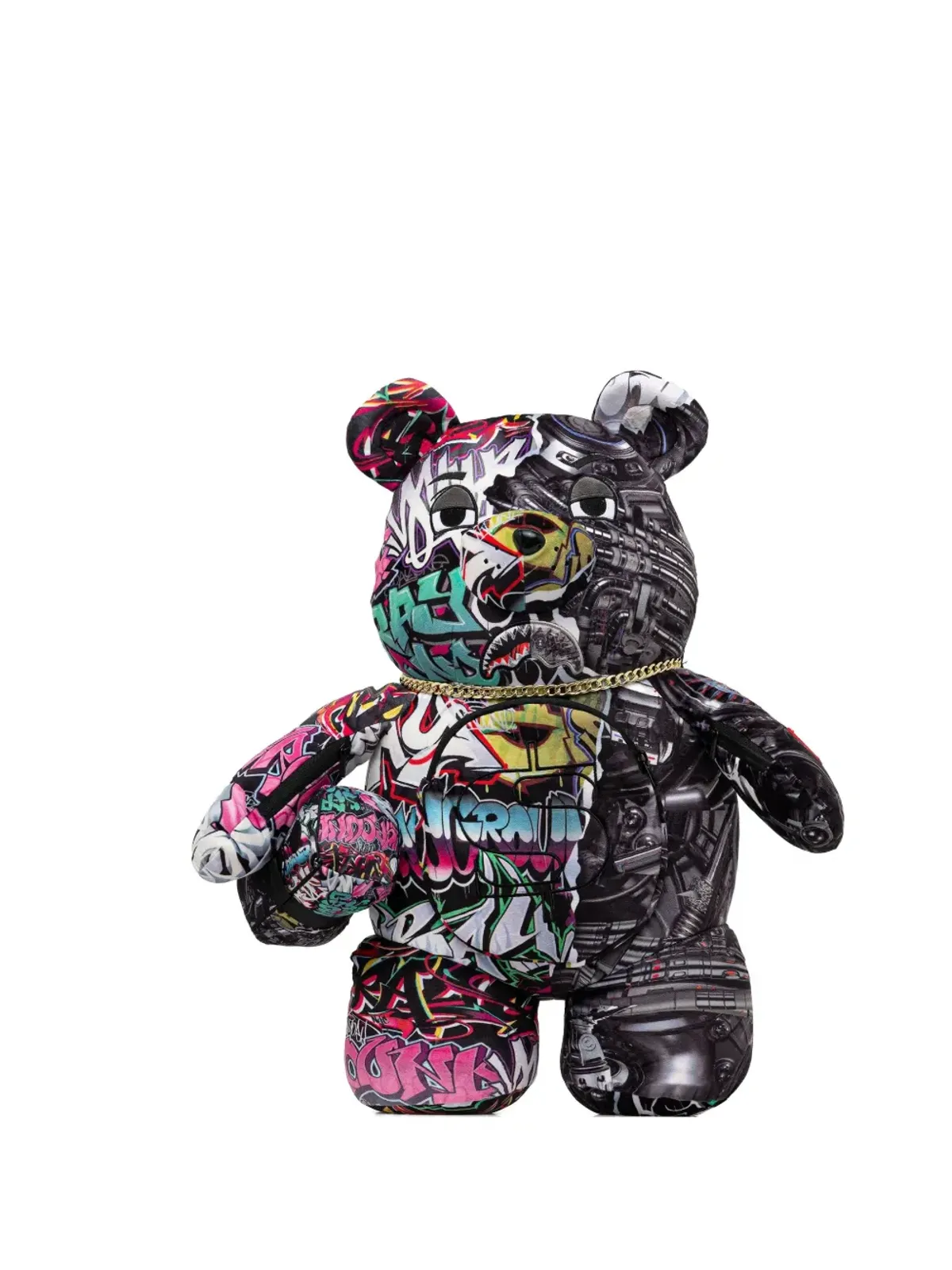 Sprayground グラフィティプリント・ベア型バックパック - 画像1