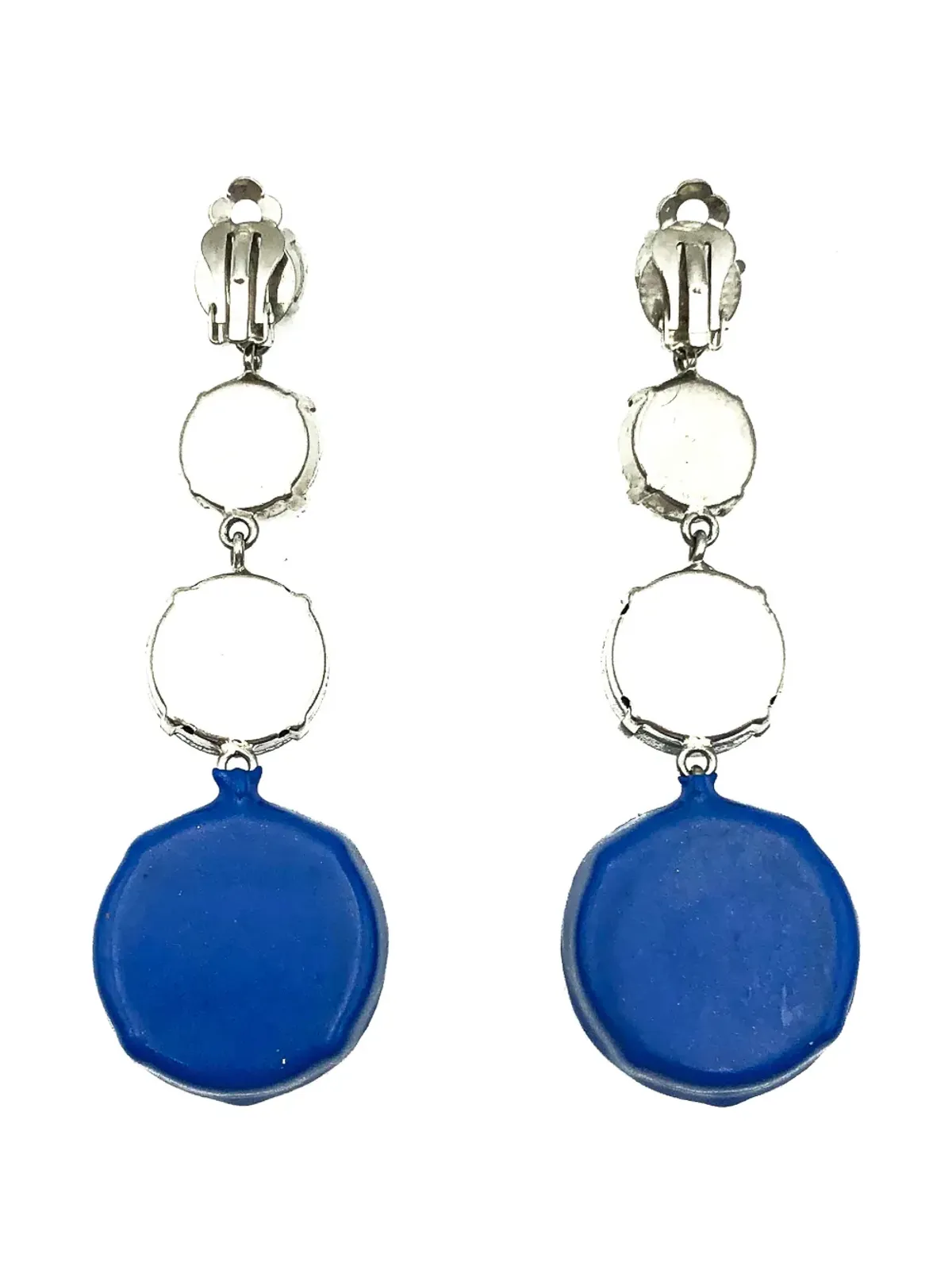PUCCI Pre-Owned 1980s crystal shoulder earrings - Silver - 画像2