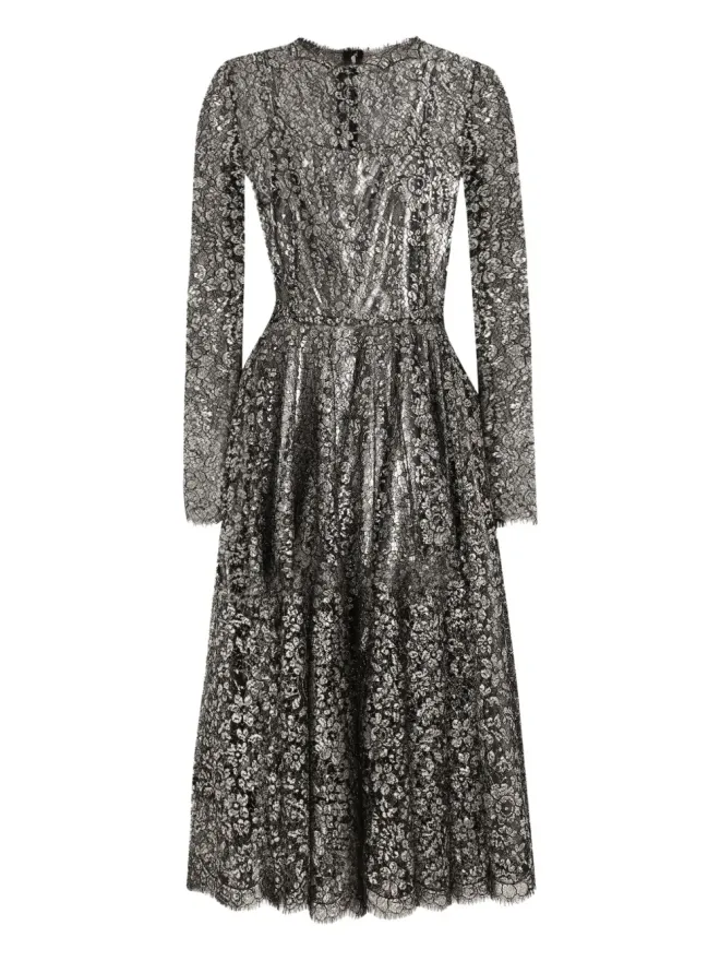Dolce & Gabbana Dolce & Gabbana ラメレース ミディドレスの商品画像