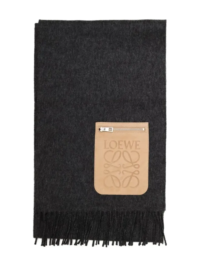 LOEWE LOEWE ジップポケット付きフリンジスカーフの商品画像