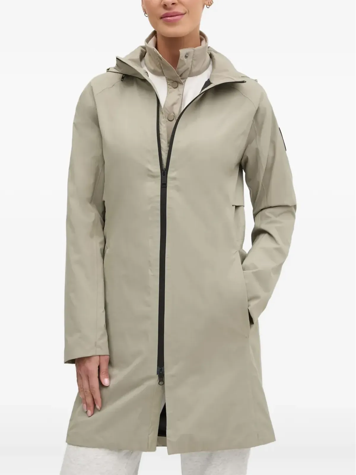 JACK WOLFSKIN Wellsee フード付きトレンチコート - 画像1