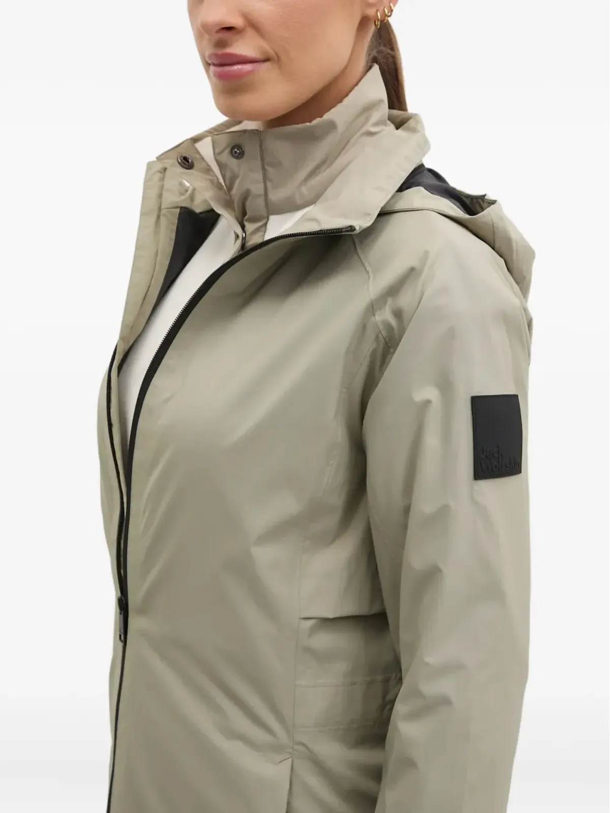 JACK WOLFSKIN Wellsee フード付きトレンチコート - 画像5